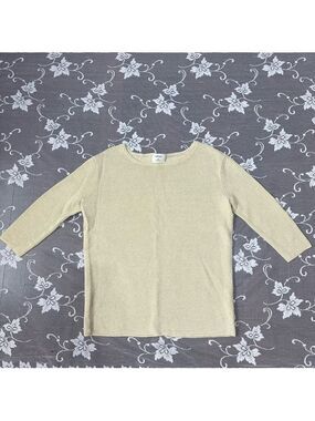 Aritzia Wilfred Blanchard Linen Blend Sweater in Yellow Sz XXS